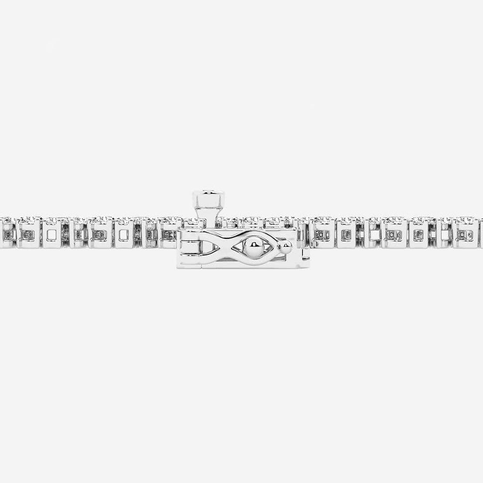 11 Carats Round, Pear, Marquise Lab Grown Diamond Alternating Bracelet, 7 Inches, 18K White Gold