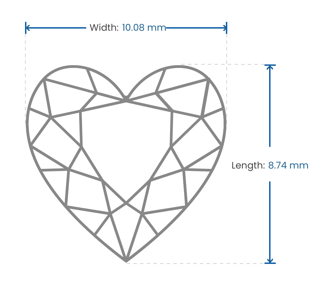 2.67 Carat Heart Shape Diamond Pendant in 18K White Gold