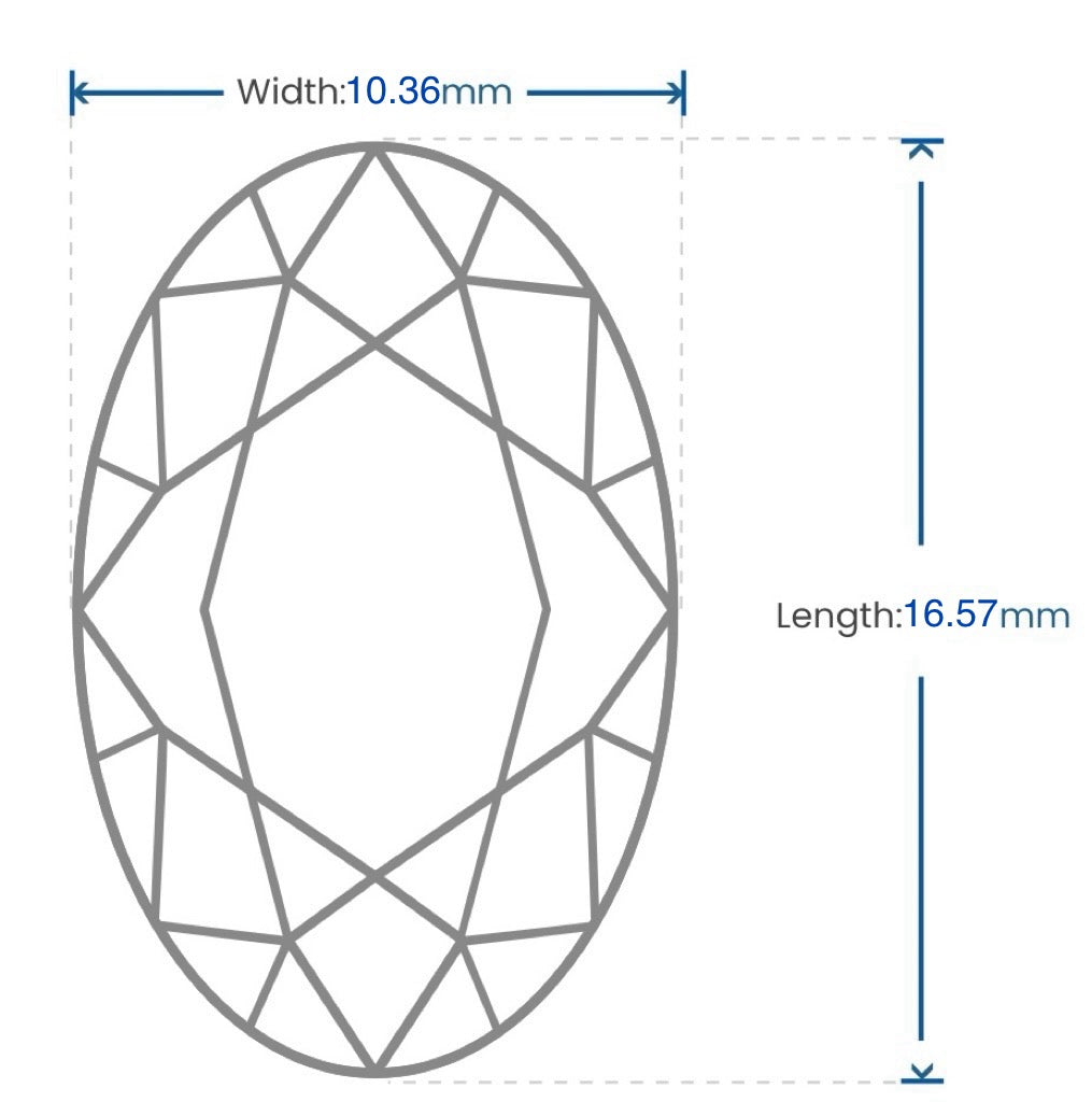 6.88 Carats Oval Cut Diamond Ring, 950 Platinum