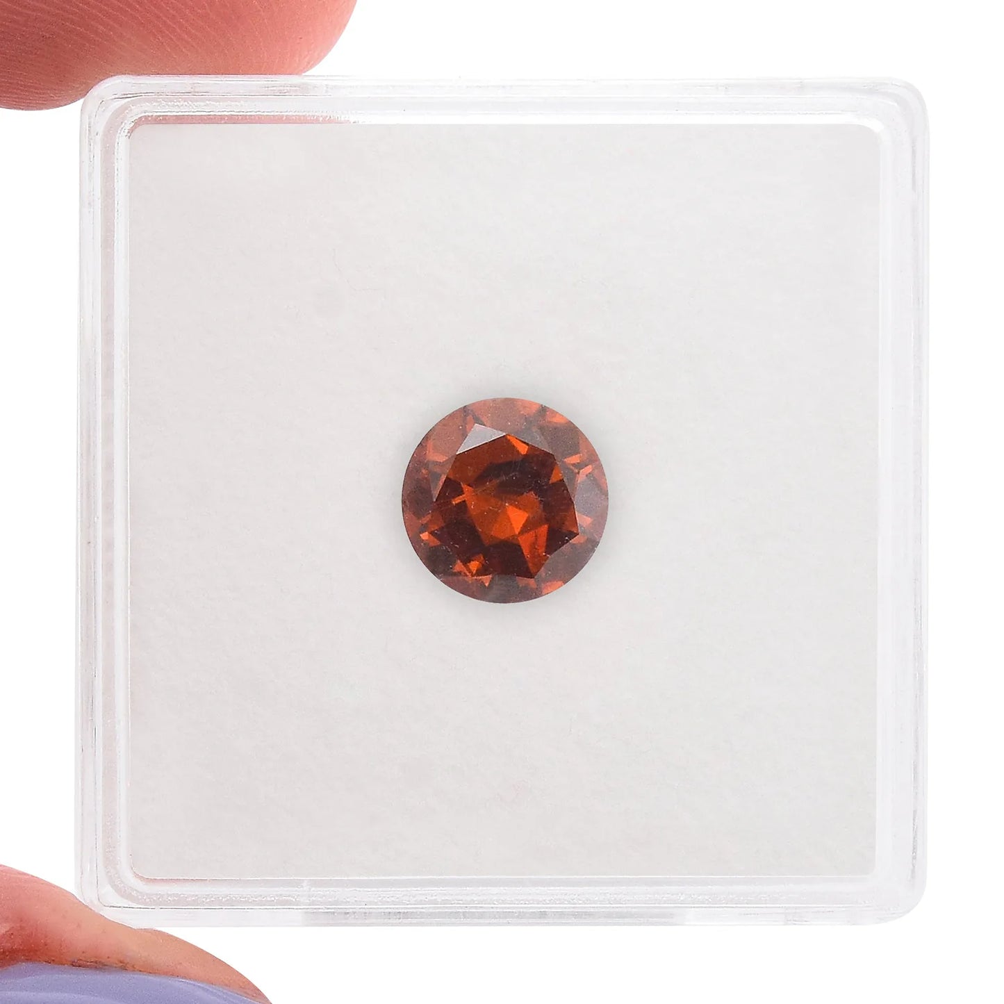 1 _ 1.15 Carat Fancy Deep Orange Round Brilliant Diamond I1 GIA