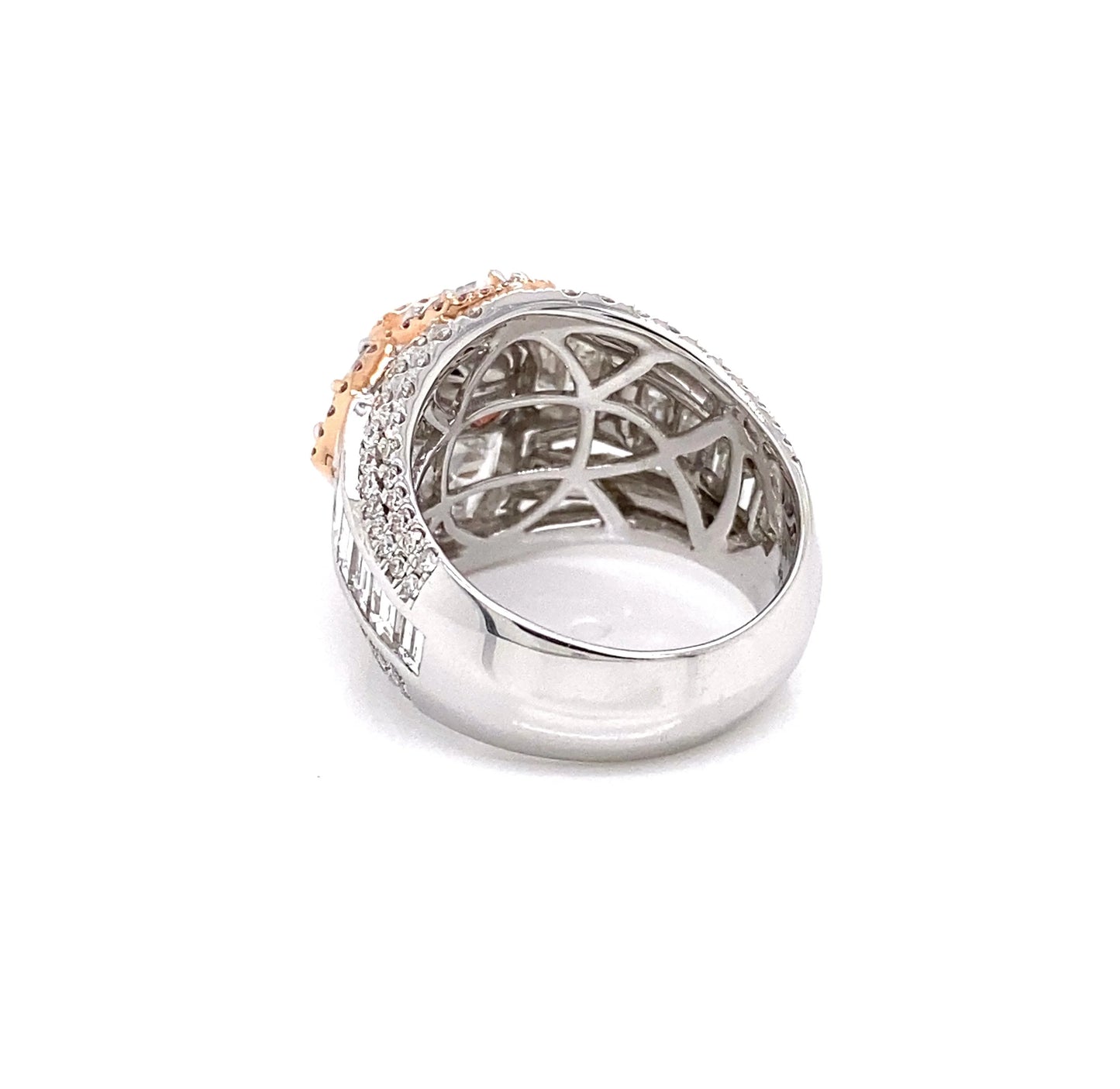 1 _ 5 CARAT CUSHION CUT FANCY INTENSE PURPLISH PINK EARTH-MINED DIAMOND RING 18K WHITE GOLD